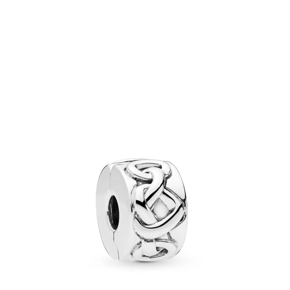 pandora knotted heart clip 798035