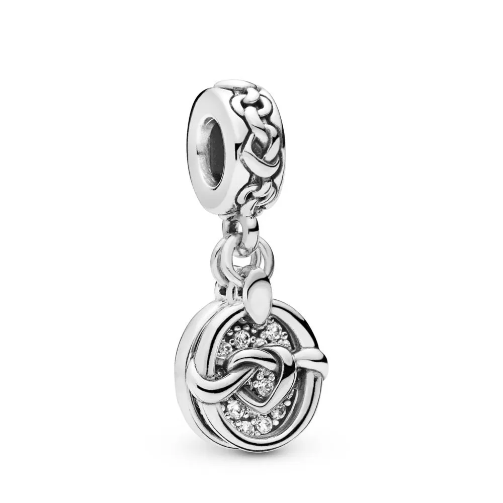 pandora knotted heart dangle charm 798095cz