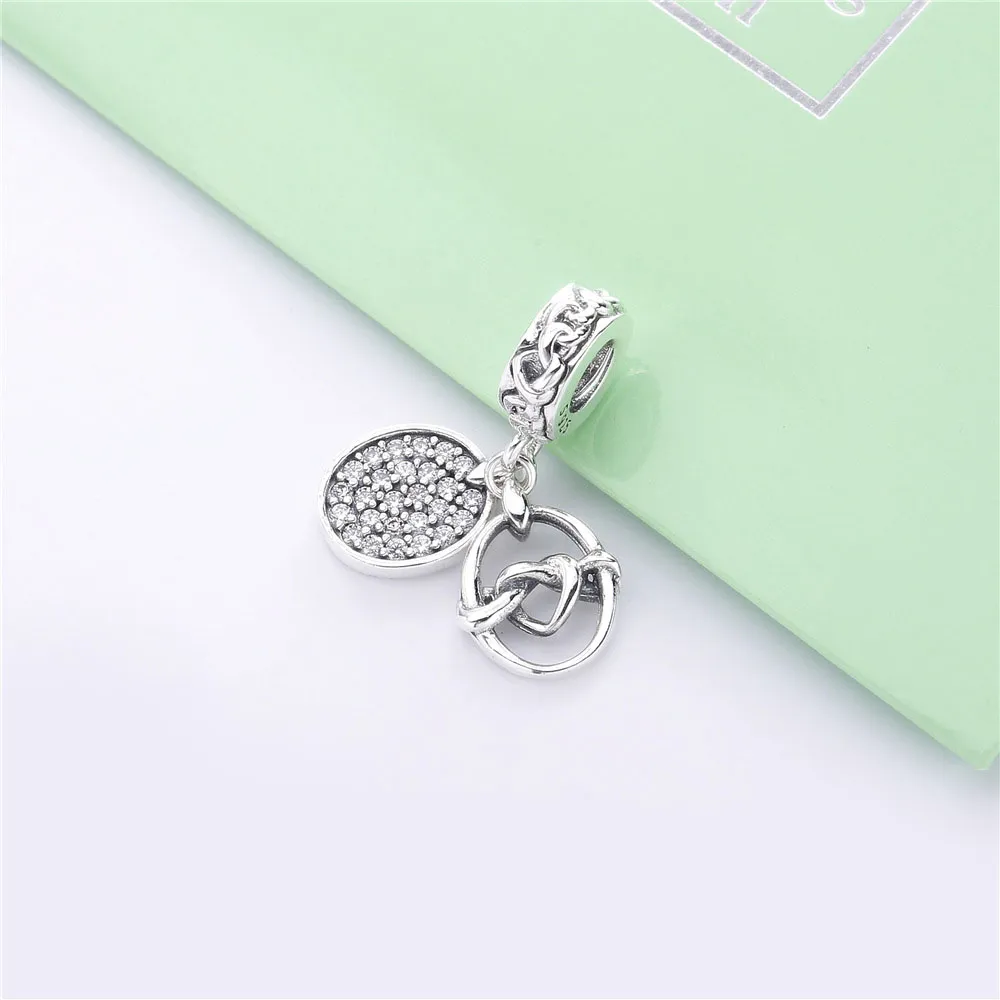 PANDORA Knotted Heart Dangle Charm - 798095CZ