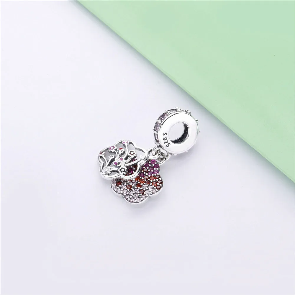 PANDORA Pavé Peach Blossom Flower Charm - 798112NCCMX