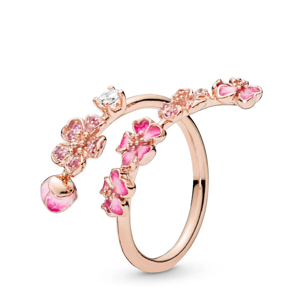 PANDORA Peach Blossom Flower Branch Ring - 188088NCCMX