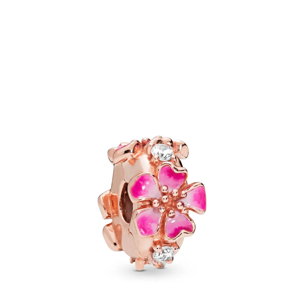 PANDORA Peach Blossom Flower Clip - 788099CZ