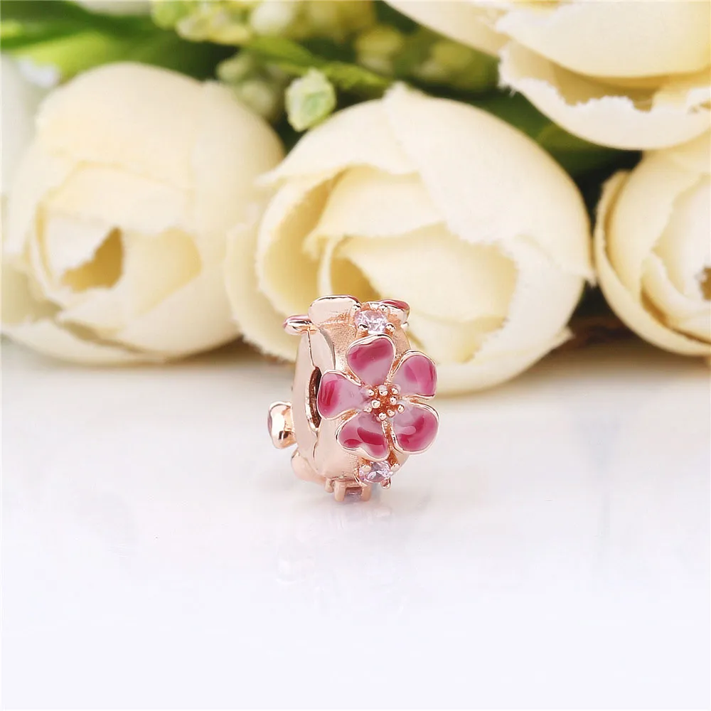 PANDORA Peach Blossom Flower Clip - 788099CZ