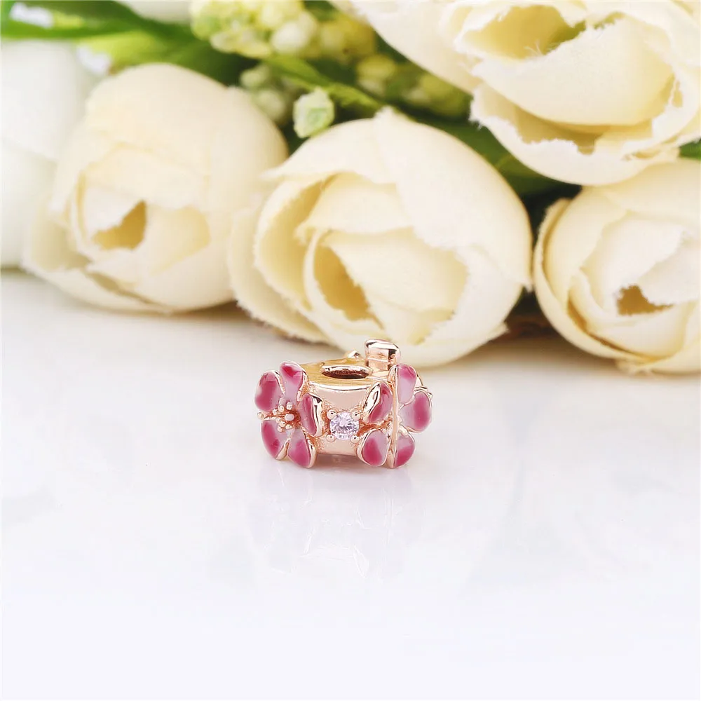 PANDORA Peach Blossom Flower Clip - 788099CZ