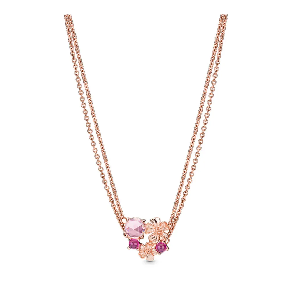 PANDORA Peach Blossom Flower Necklace - 388101NCC