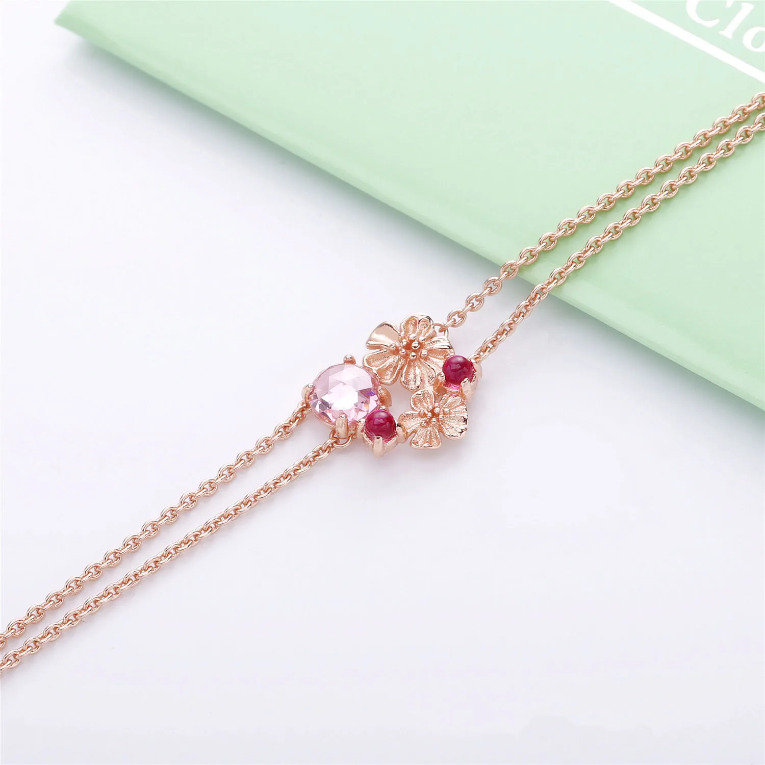 PANDORA Peach Blossom Flower Necklace - 388101NCC