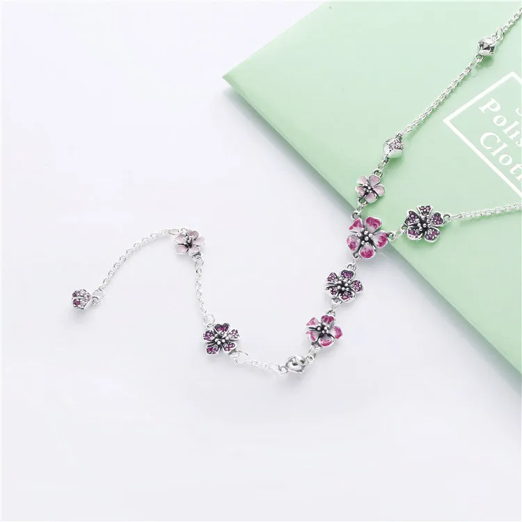 PANDORA Peach Blossom Flower Necklace - 398074NCCMX