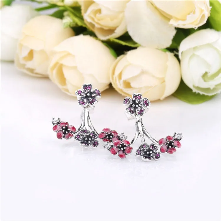 PANDORA Peach Blossom Flowers Earrings - 298113NCCMX