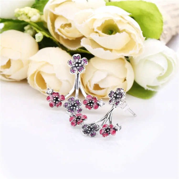 PANDORA Peach Blossom Flowers Earrings - 298113NCCMX