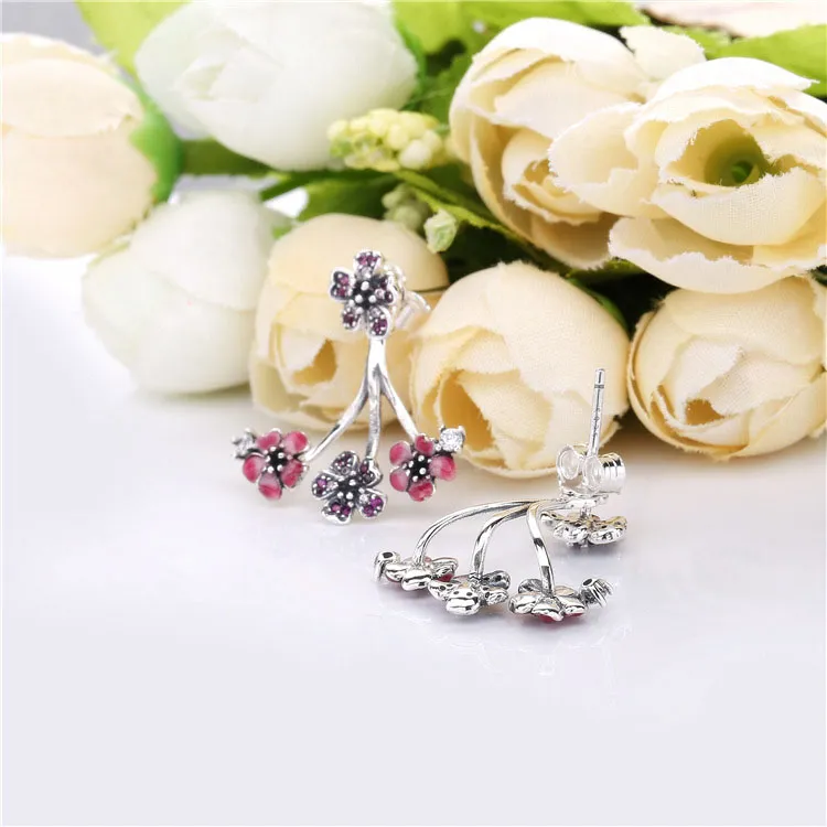 PANDORA Peach Blossom Flowers Earrings - 298113NCCMX