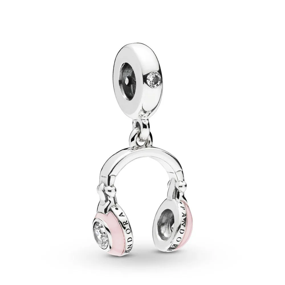 pandora pink headphones dangle charm 797902en160