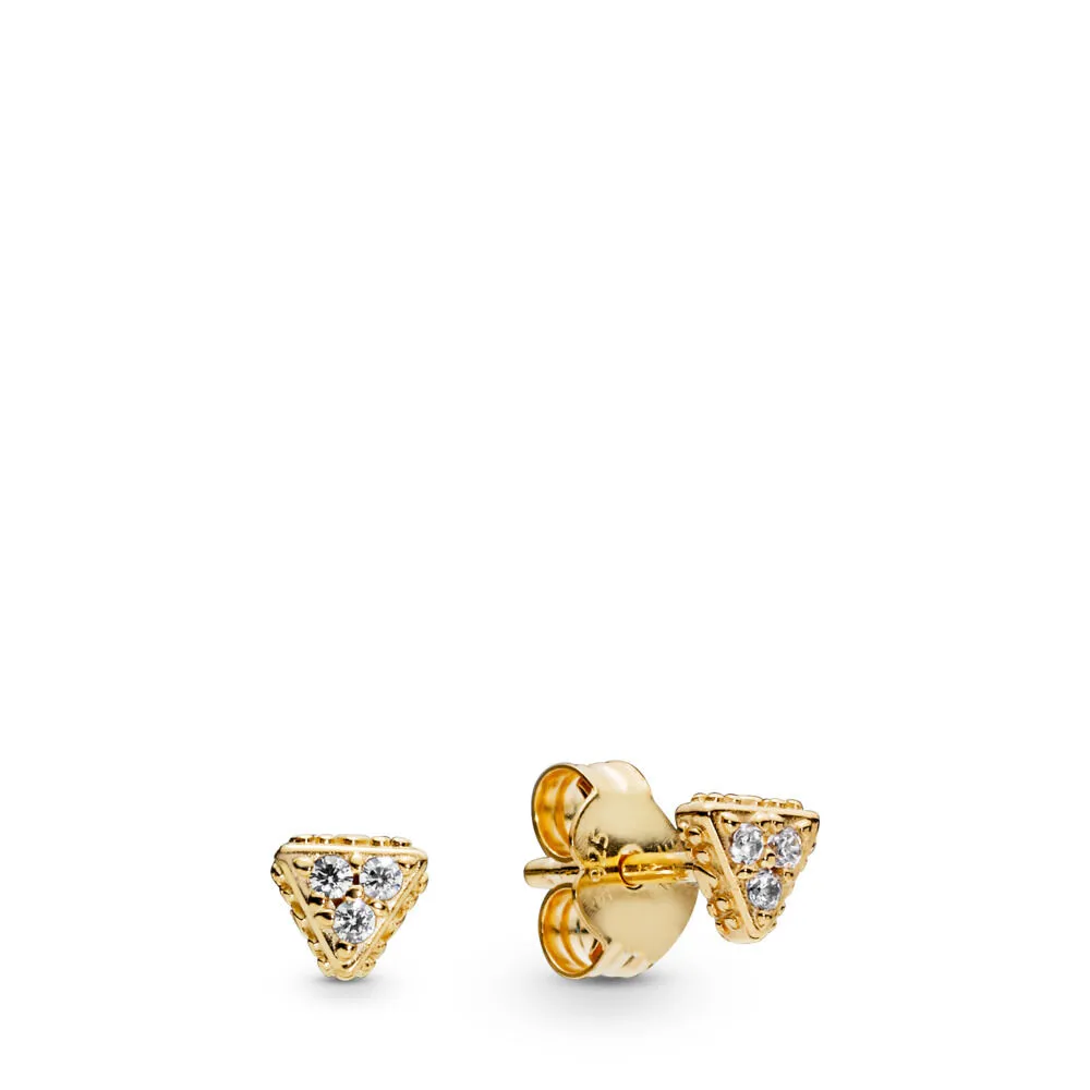 sparkling triangles stud earrings pandora shine 268030cz