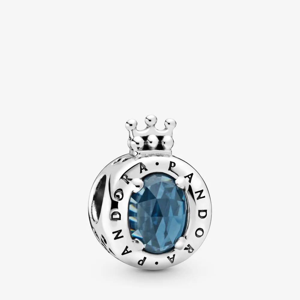 PANDORA Blue Sparkling Crown O Charm - 798266NMB - Charms