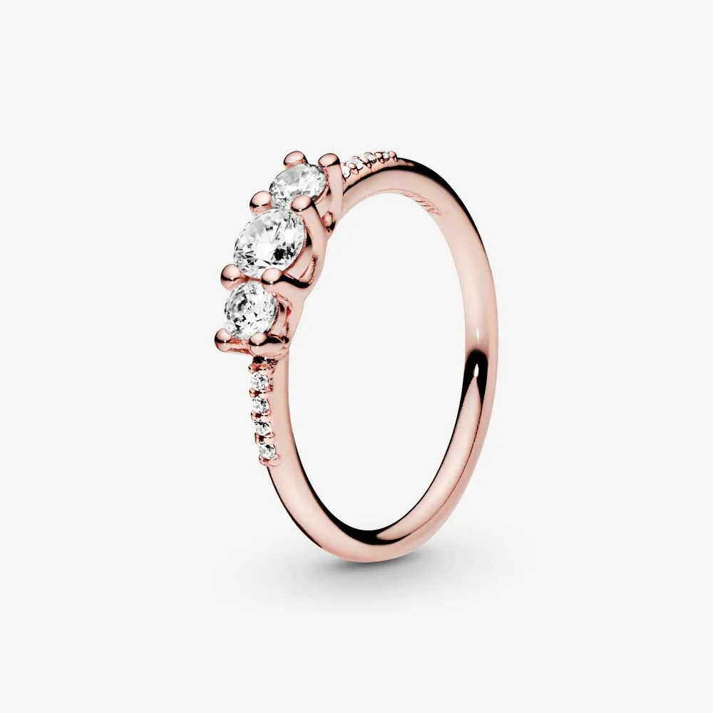 PANDORA Clear Three-Stone Ring - 186242CZ