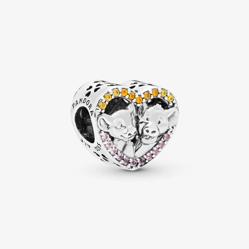 pandora disney lion king simba nala heart charm 798044nprmx