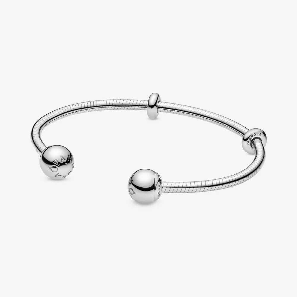 Pandora Moments Snake Chain Style Open Bangle - 598291