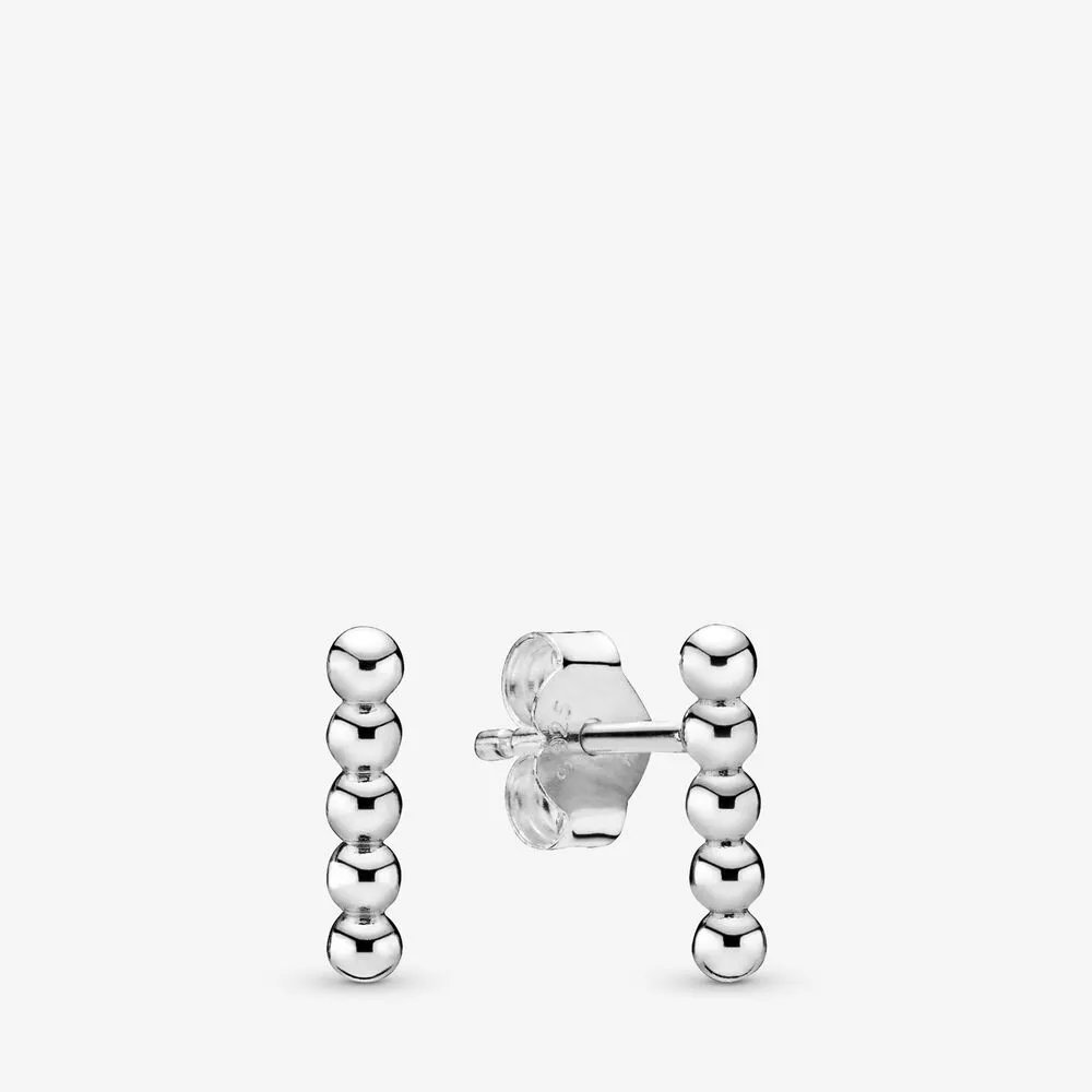 pandora row of beads stud earrings 298359