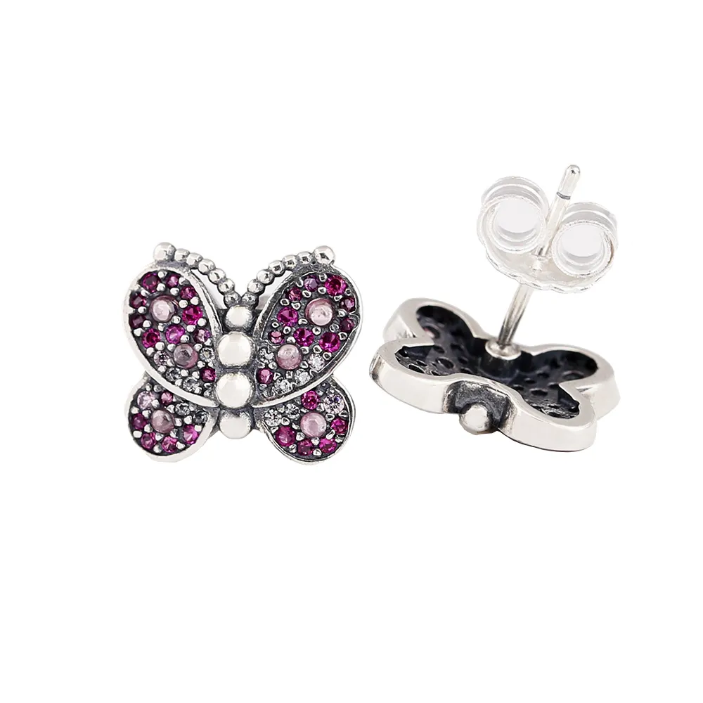 PANDORA Sparkling Butterflies Stud Earrings - P-D-2611