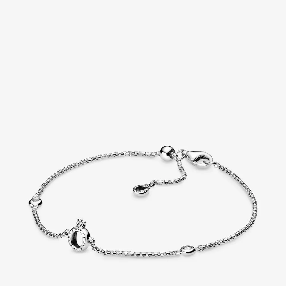 pandora sparkling crown o chain bracelet 598276cz