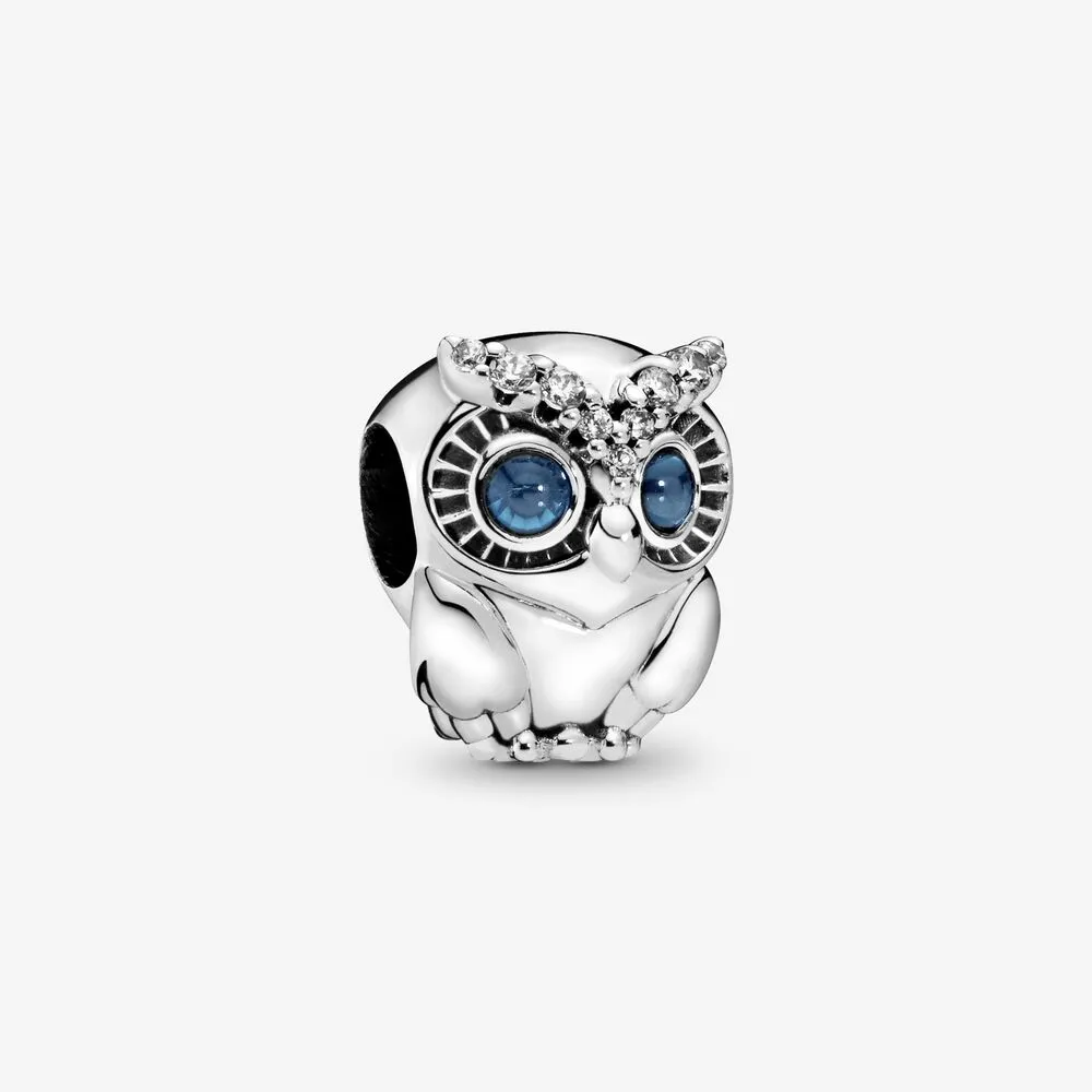 PANDORA Sparkling Owl Charm - 798397NBCB