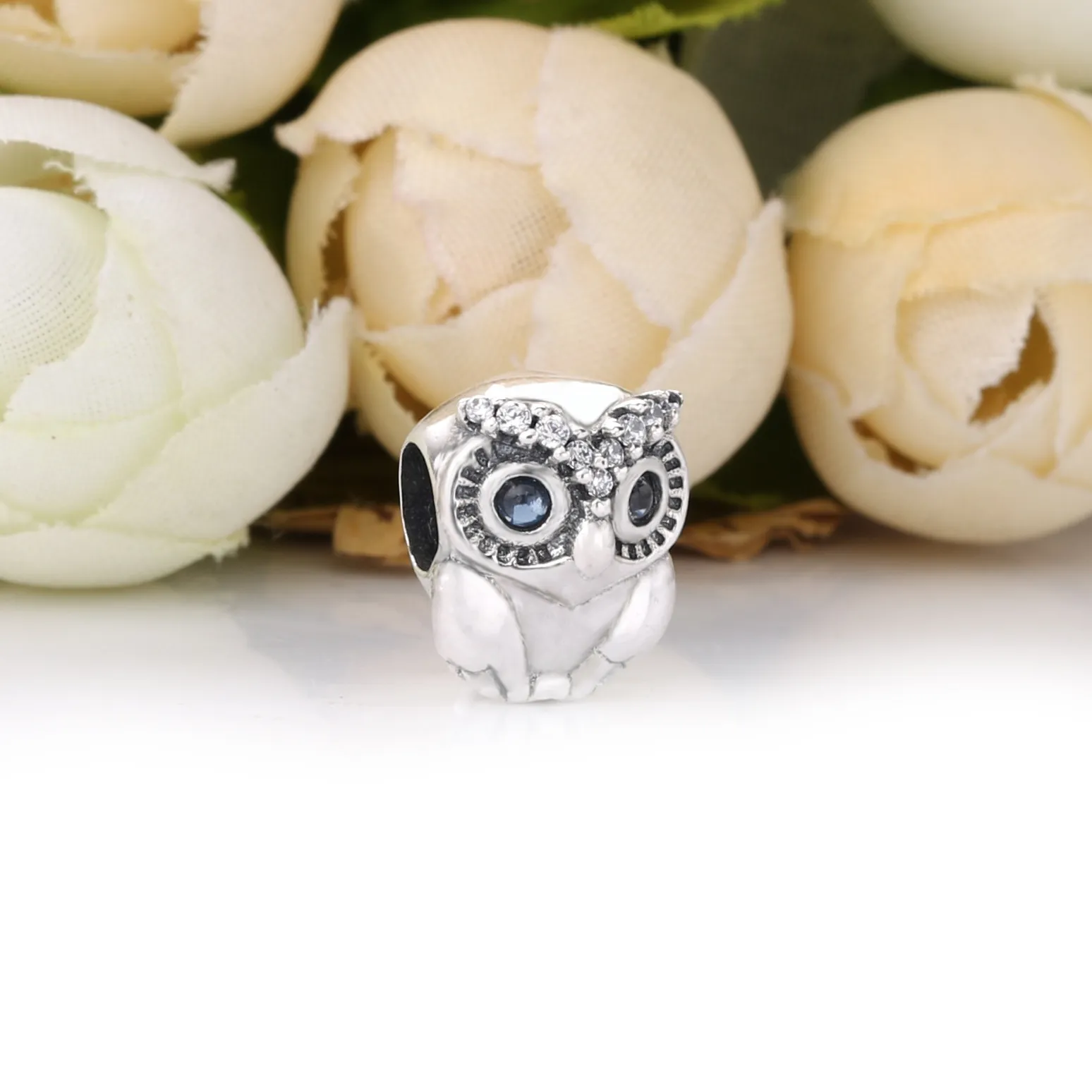 PANDORA Sparkling Owl Charm - 798397NBCB