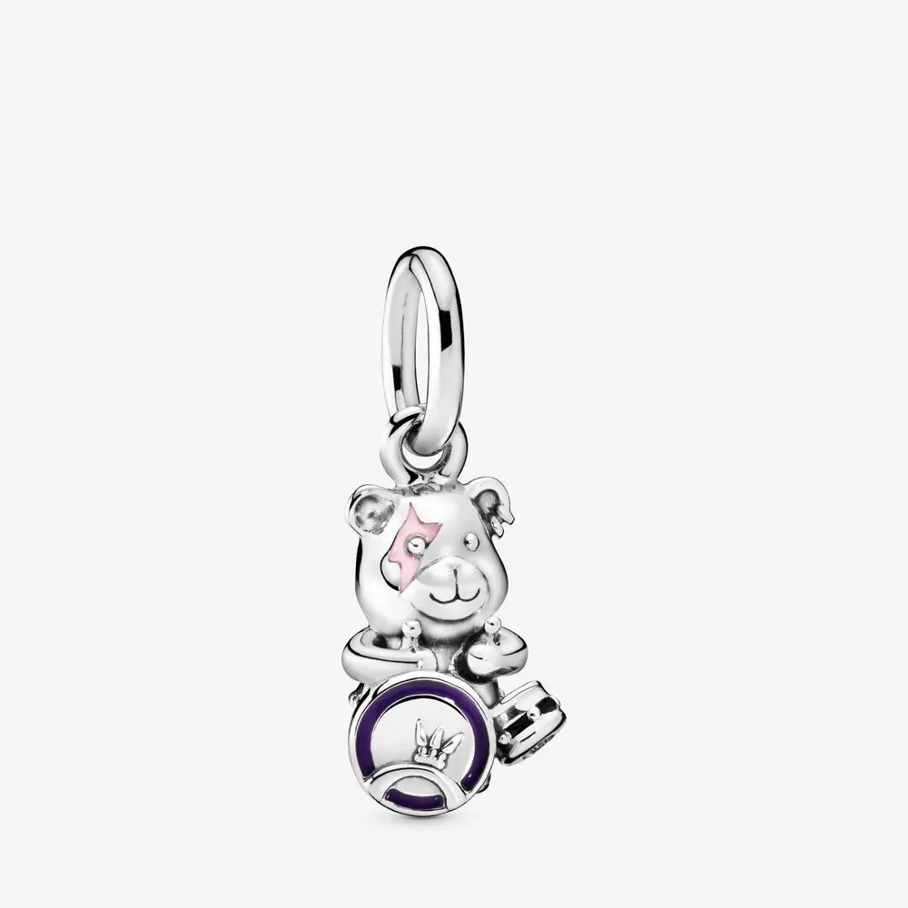 PANDORA Theodore Bear Punk Band Dangle Charm - 798281ENMX