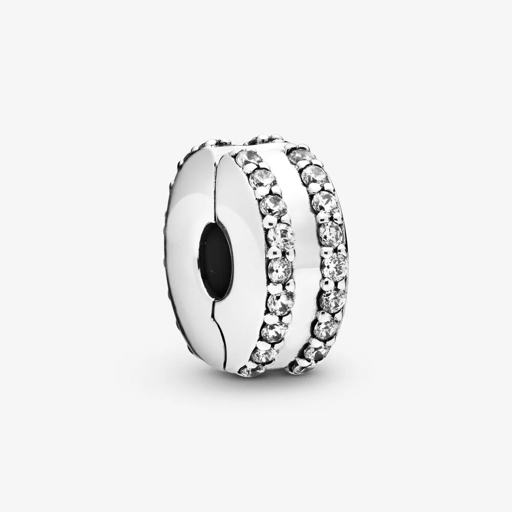 PANDORA Double Lined Pavé Clip Charm - 798422C01