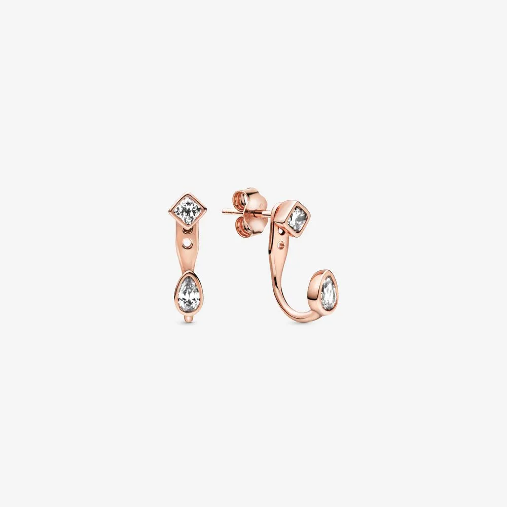 Pandora Geometric Shapes, Clear CZ Earrings - 288509C01