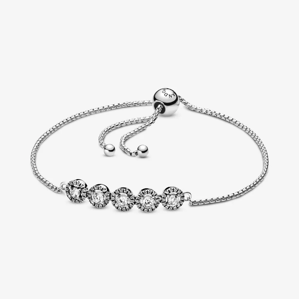 PANDORA Round Sparkle Slider Bracelet - 598510C01