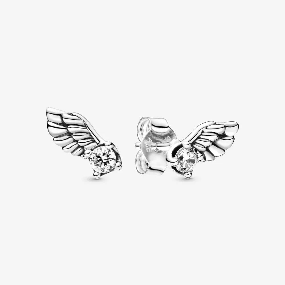 PANDORA Sparkling Angel Wing Stud Earrings - 298501C01