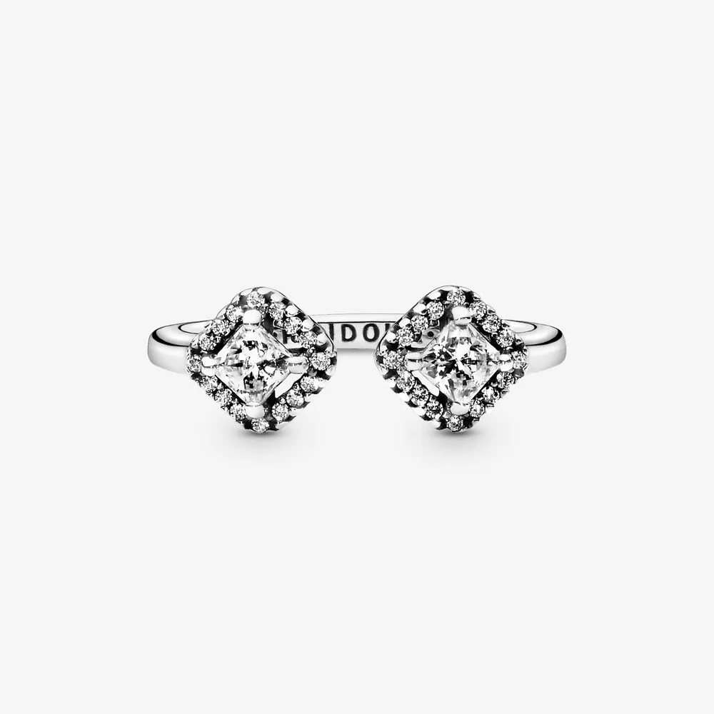 PANDORA Square Sparkle Open Ring - 198506C01