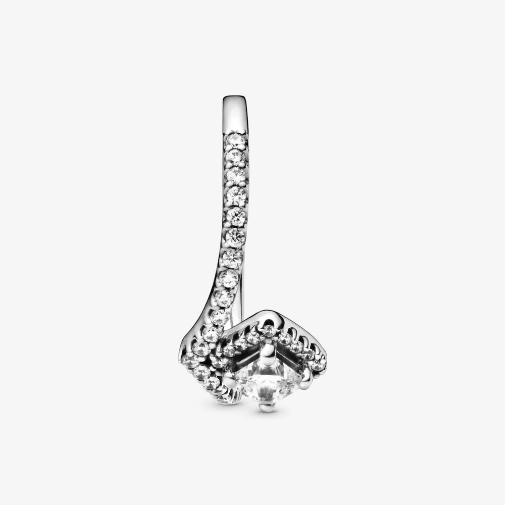 PANDORA Square Sparkle Wishbone Ring - 198420C01