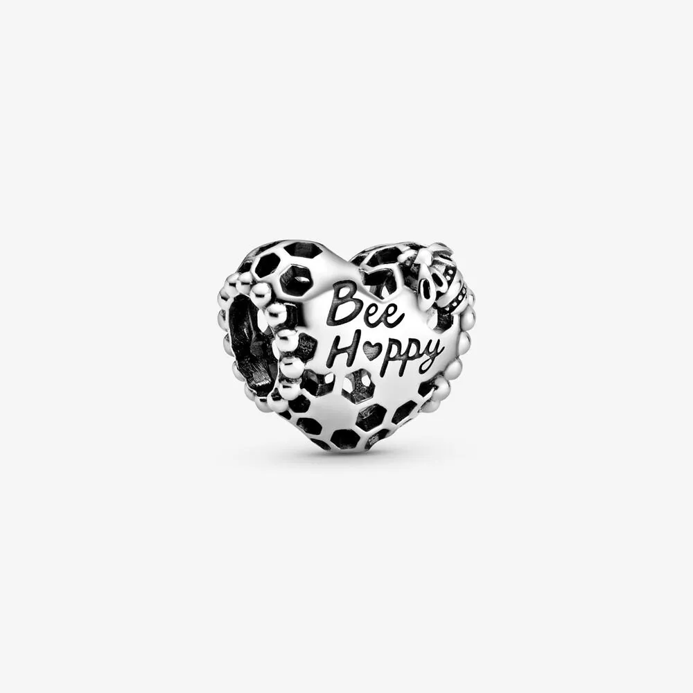 PANDORA Bee Happy Honeycomb Heart Charm - 798769C00