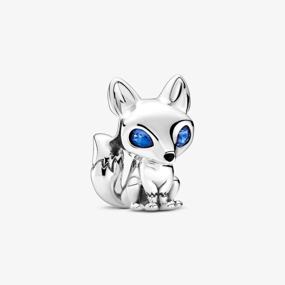 pandora blueeyed fox charm 799096c01