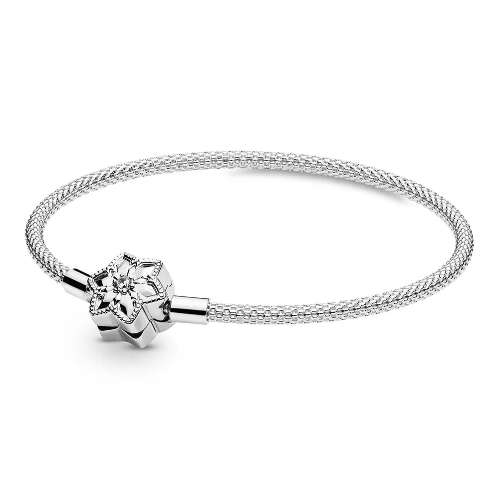 Pandora Bright Snowflake Mesh Bracelet - 598616C01