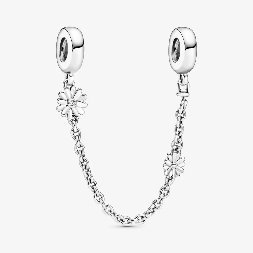 pandora daisy flower safety chain charm 798764c01