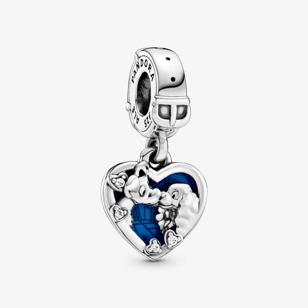 pandora disney lady and the tramp heart dangle charm 798634c01