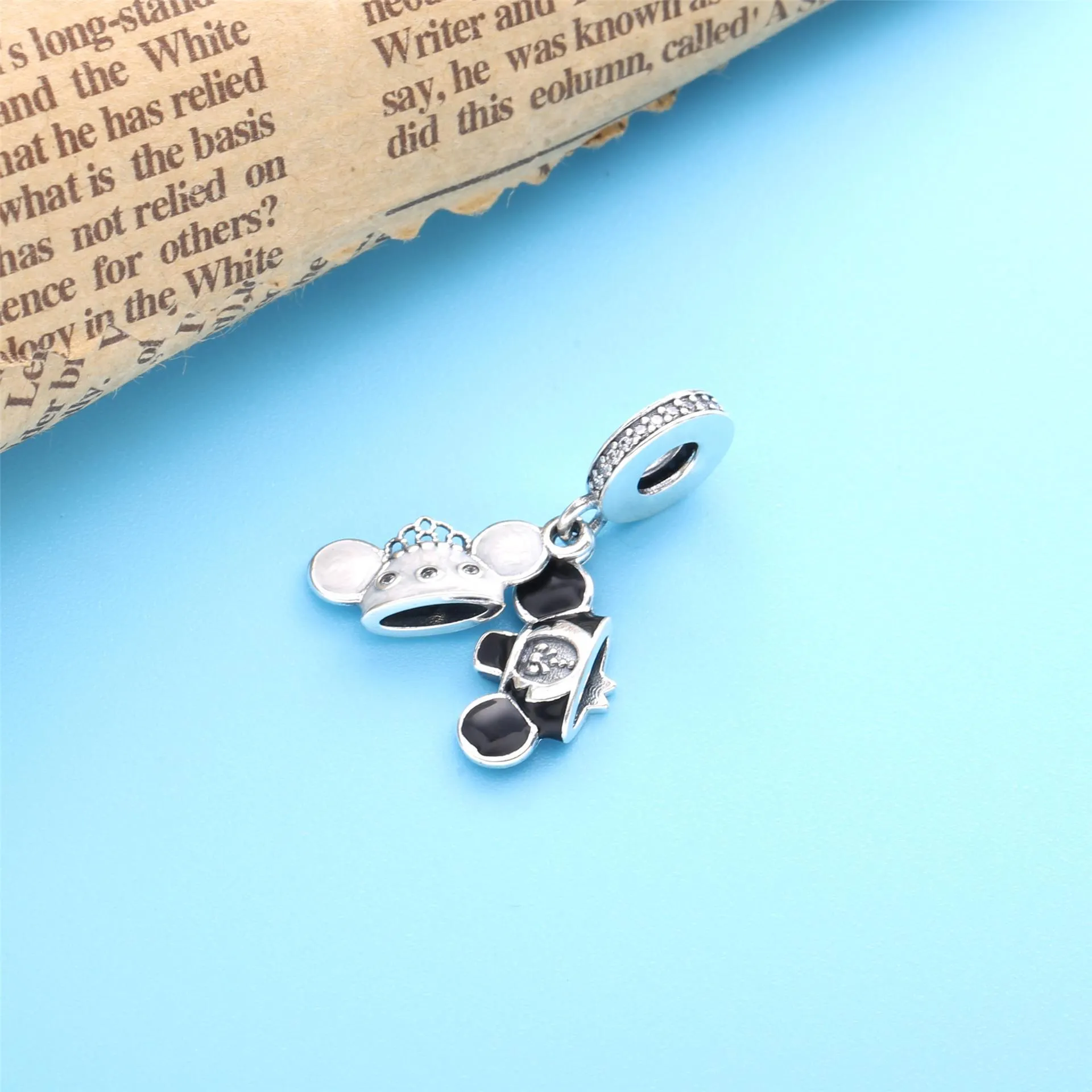 PANDORA Disney Mickey and Minnie wedding sterling silver dangle - 798804C01