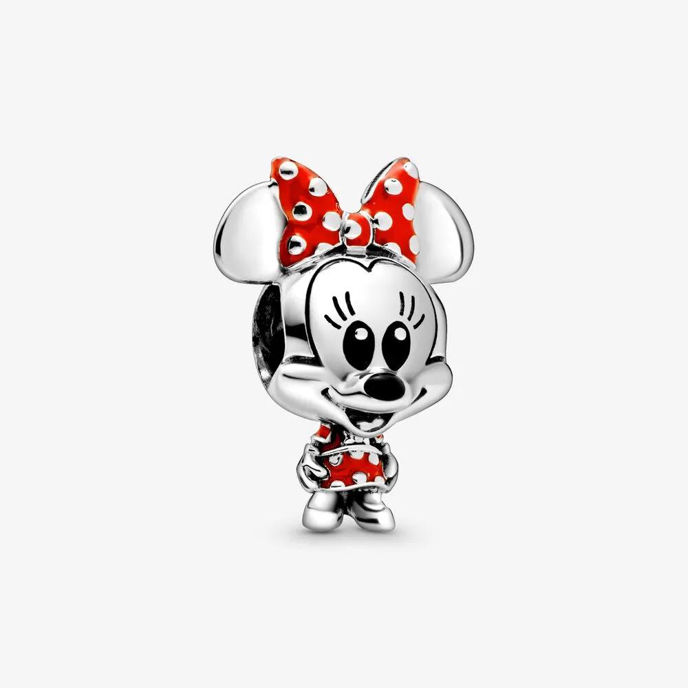 pandora disney minnie mouse dotted dress bow charm 798880c02