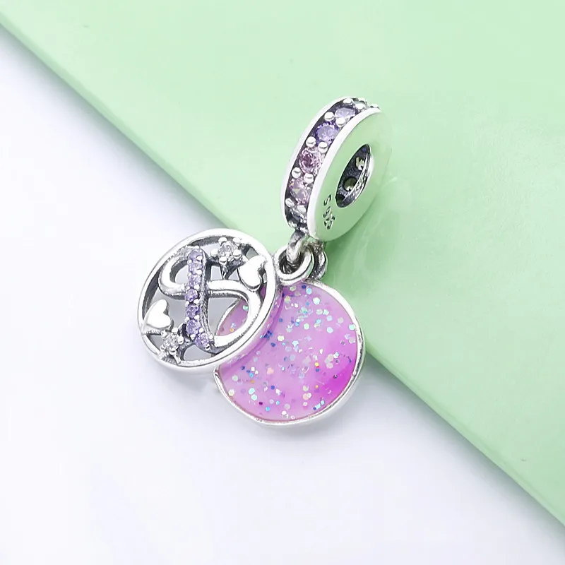 PANDORA Glittering Infinity Hearts & Stars Dangle Charm - 798829C01