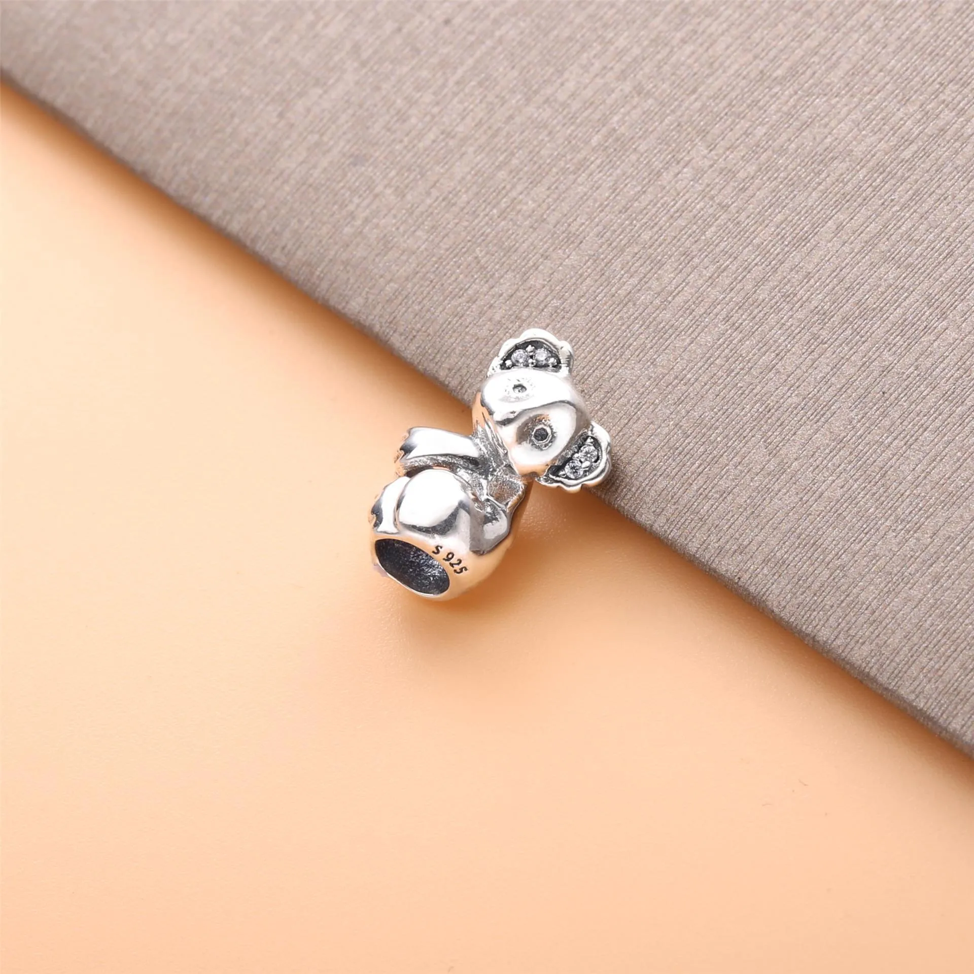 Pandora Koala Charm, Black Enamel & Clear CZ - 798431C01