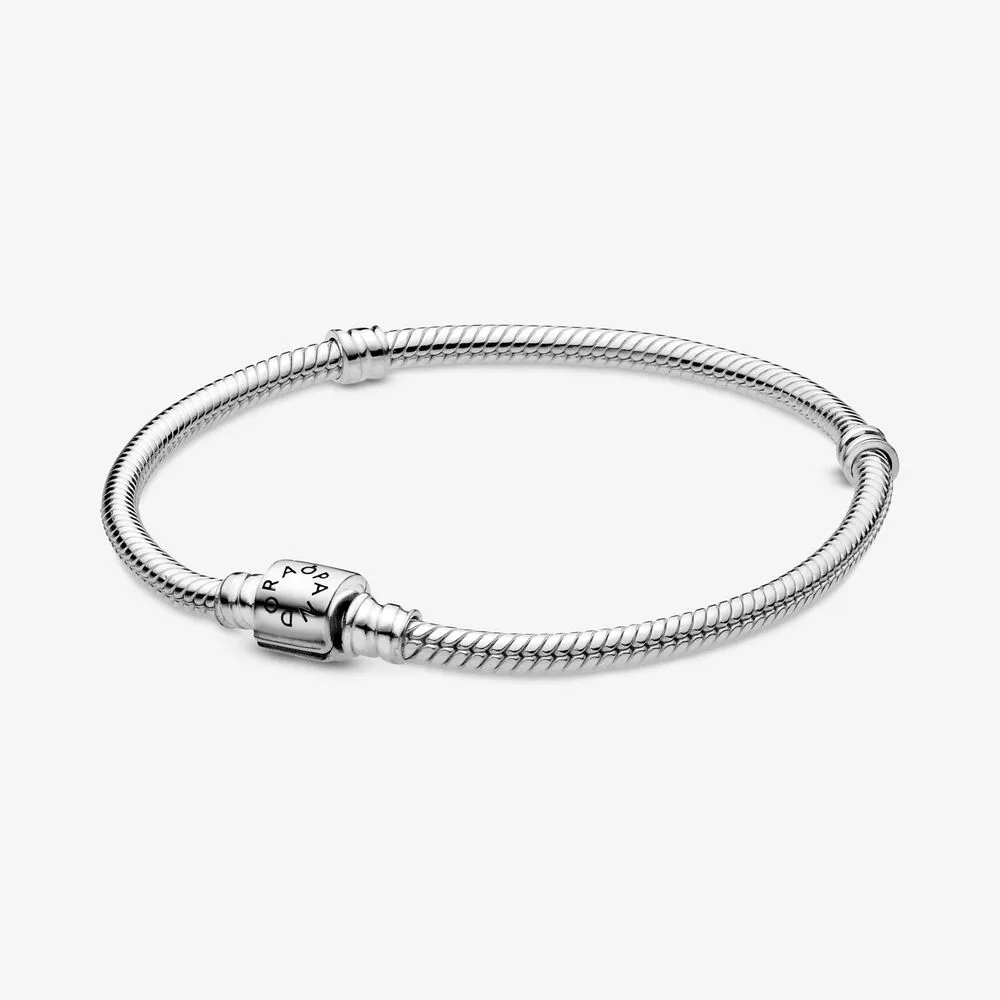 pandora moments barrel clasp snake chain bracelet 598816c00