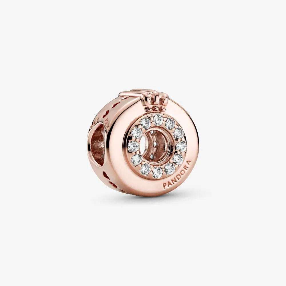 pandora open center pavé crown o charm 789059c01