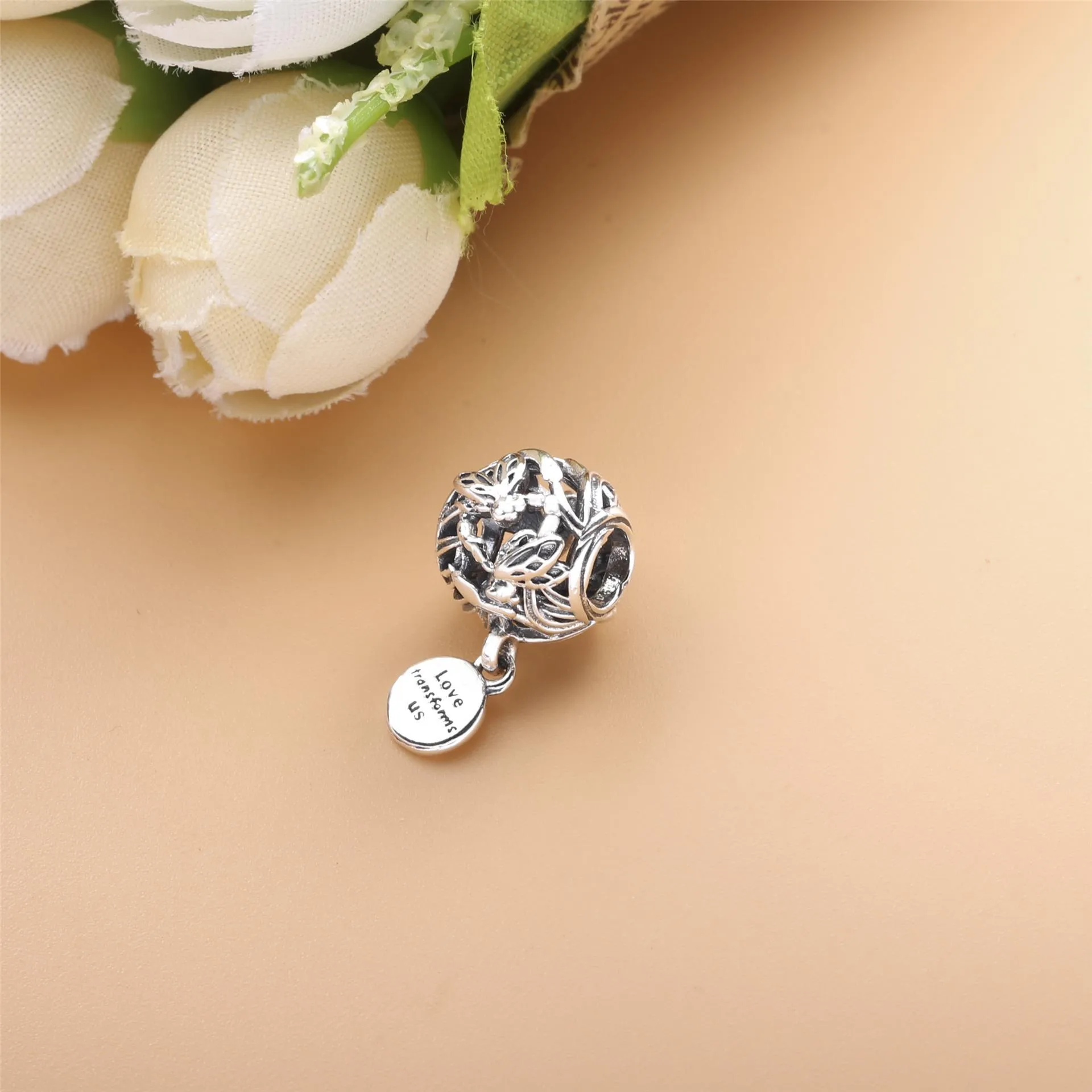 PANDORA Openwork Dragonfly Love Charm - 798814C00