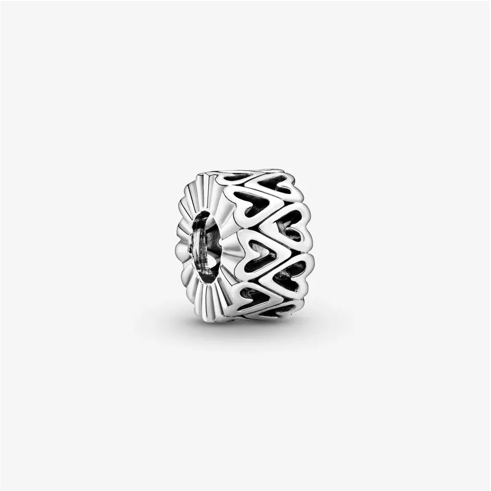 pandora openwork freehand heart spacer charm 798694c00