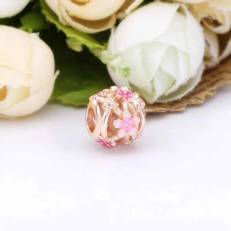 PANDORA Openwork Pink Daisy Flower Charm - 788772C01