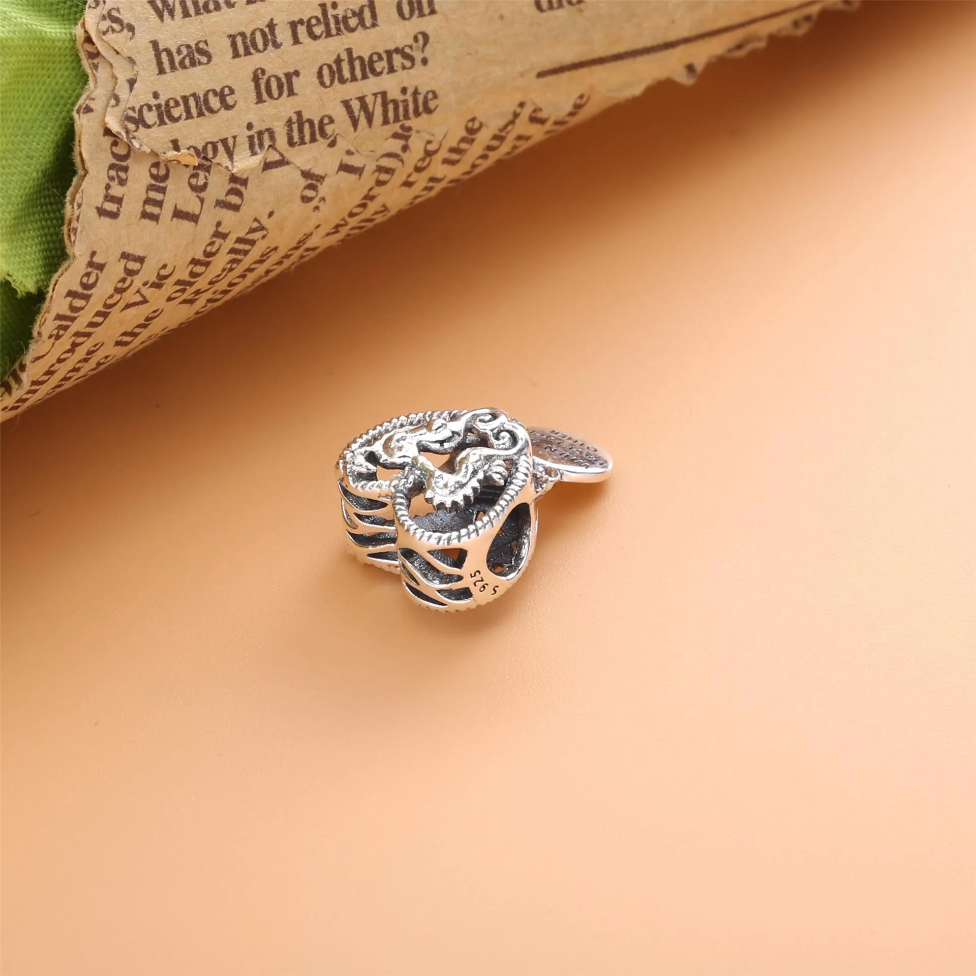 PANDORA Openwork Seahorses Heart Charm - 798949C00