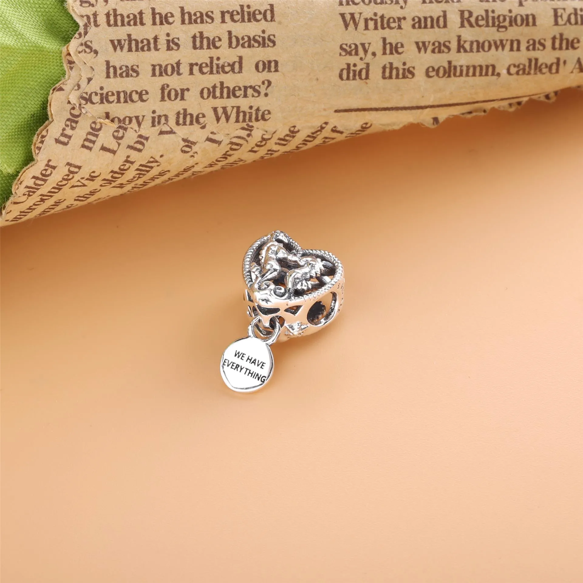 PANDORA Openwork Seahorses Heart Charm - 798949C00