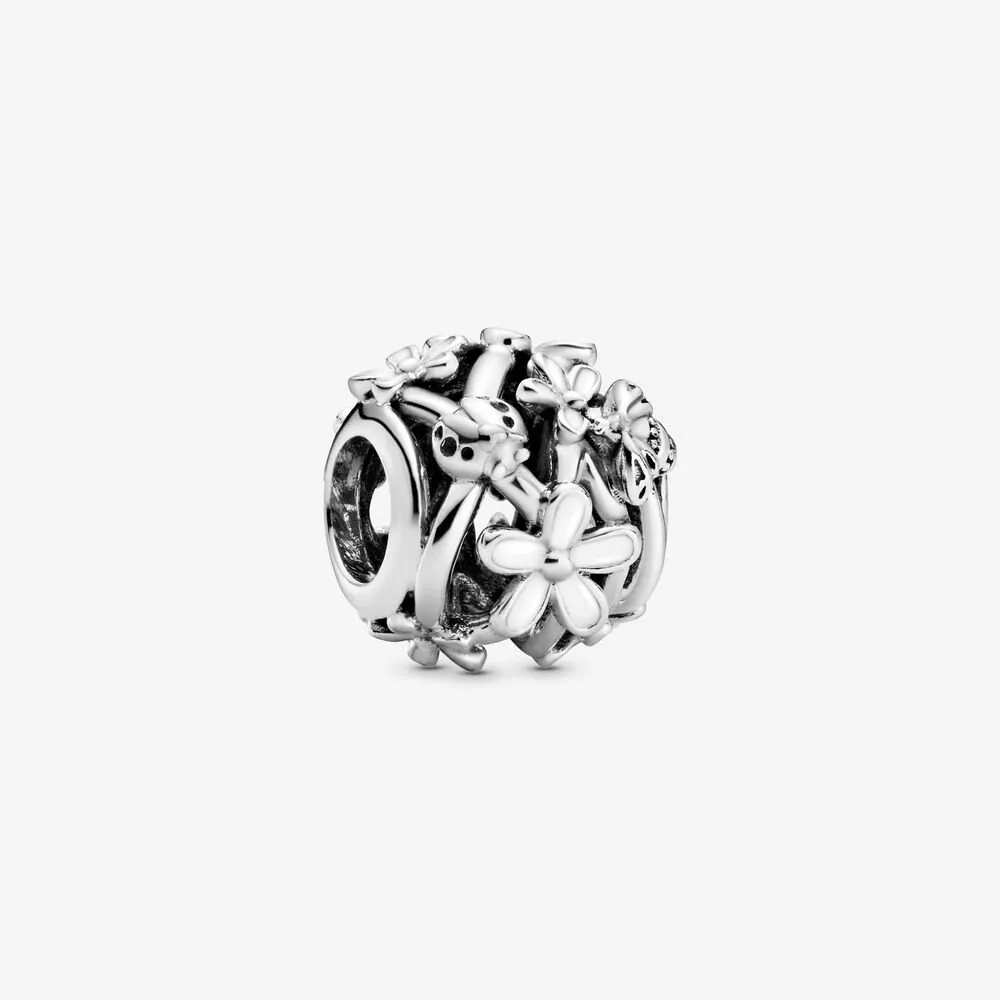 PANDORA Openwork White Daisy Flower Charm - 798772C01