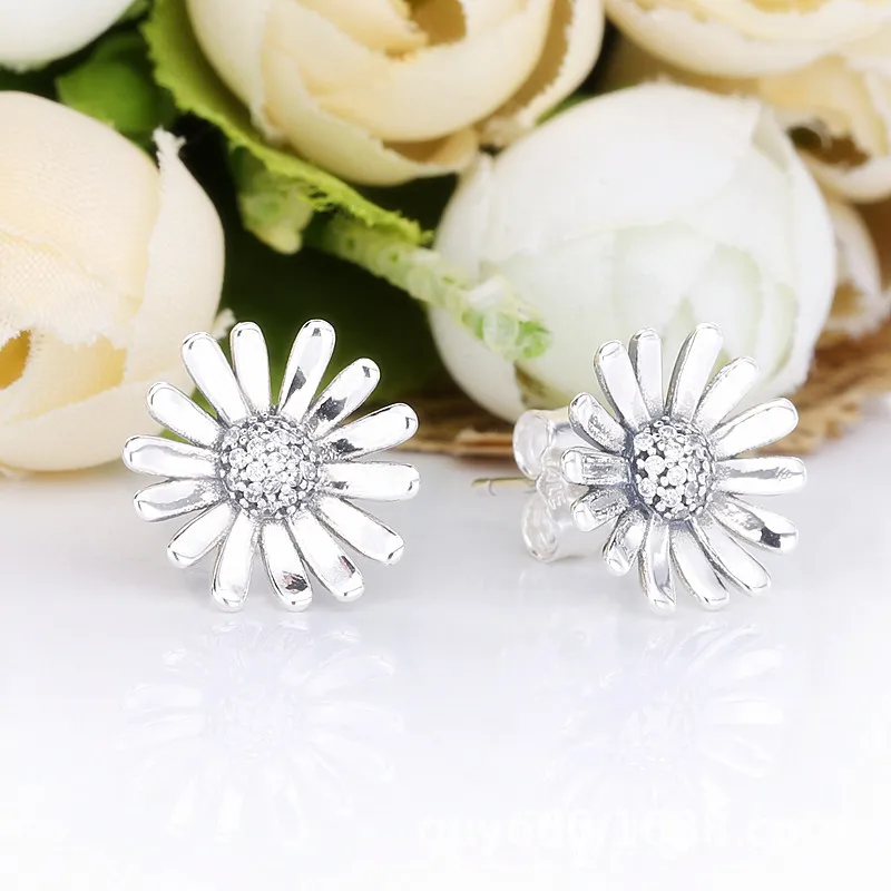 PANDORA Pavé Daisy Flower Statement Stud Earrings - 298812C01